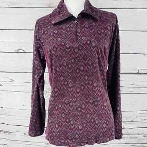 Columbia Fleece Purple Jacket Size XL